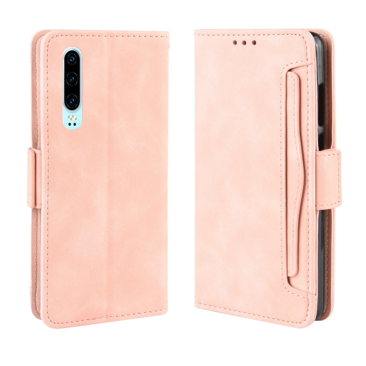 Wallet Style Skin Feel Calf Pattern Leather Case For Huawei P30,with Separate Card Slot