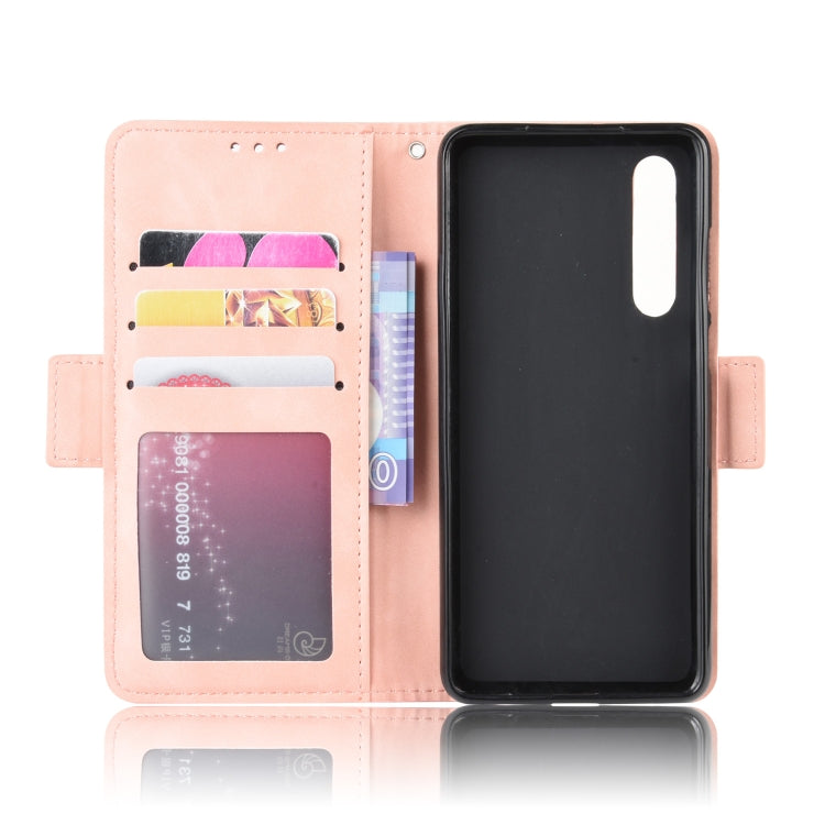 Wallet Style Skin Feel Calf Pattern Leather Case For Huawei P30,with Separate Card Slot