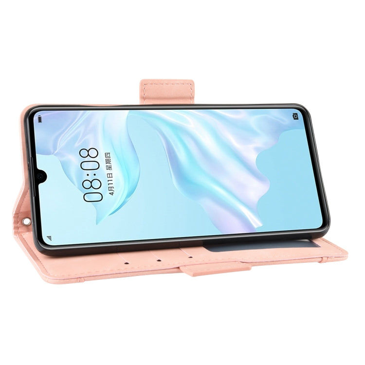 Wallet Style Skin Feel Calf Pattern Leather Case For Huawei P30,with Separate Card Slot
