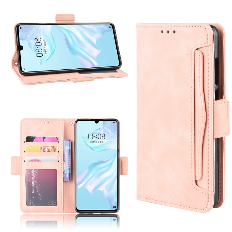 Wallet Style Skin Feel Calf Pattern Leather Case For Huawei P30,with Separate Card Slot