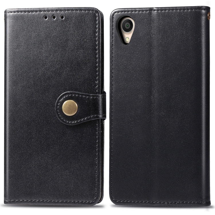 Retro Solid Color Leather Buckle Mobile Phone Protection Leather Case with Lanyard & Photo Frame & Card Slot & Wallet & Bracket Function for ASUS ZenFone Live (L1) ZA550KL