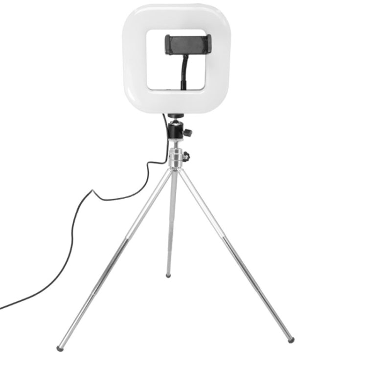 XWJ-D35B 28cm Dimmable LED Square Light With Tripod Net Red Live Fill Light Mobile Phone Bracket