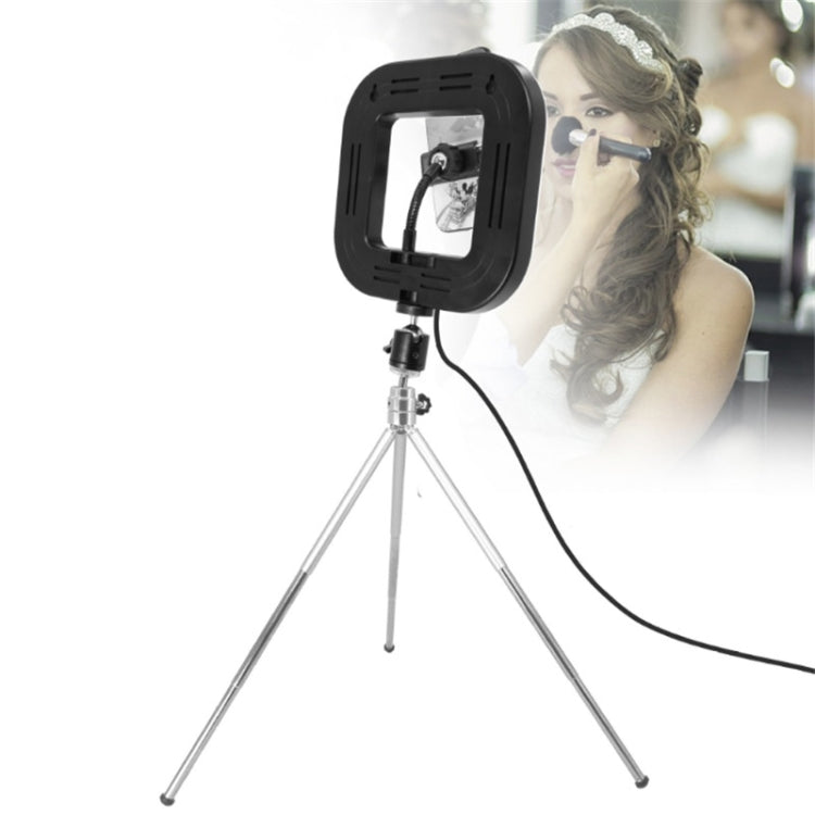 XWJ-D35B 28cm Dimmable LED Square Light With Tripod Net Red Live Fill Light Mobile Phone Bracket