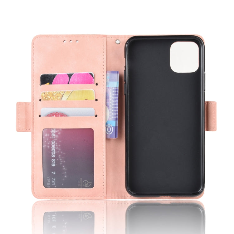 For iPhone 11 Pro Wallet Style Skin Feel Calf Pattern Leather Case ,with Separate Card Slot
