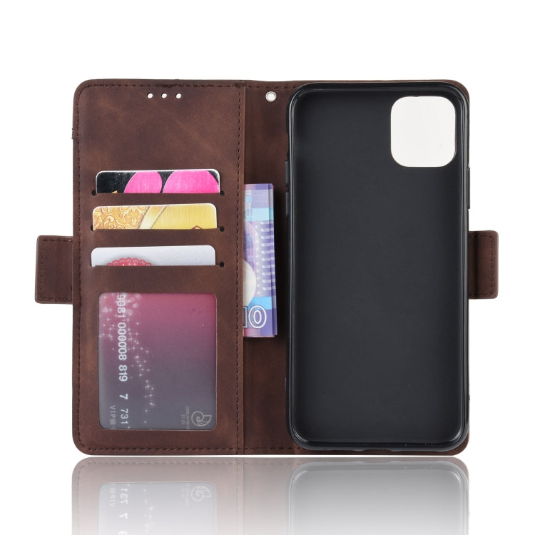 For iPhone 11 Pro Max Wallet Style Skin Feel Calf Pattern Leather Case  ,with Separate Card Slot