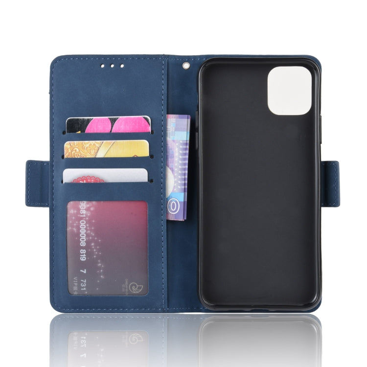 For iPhone 11 Pro Max Wallet Style Skin Feel Calf Pattern Leather Case  ,with Separate Card Slot