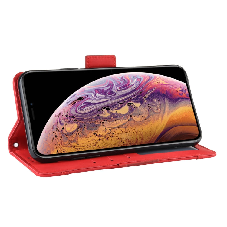 For iPhone 11 Pro Max Wallet Style Skin Feel Calf Pattern Leather Case  ,with Separate Card Slot