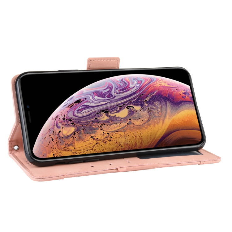 For iPhone 11 Pro Max Wallet Style Skin Feel Calf Pattern Leather Case  ,with Separate Card Slot