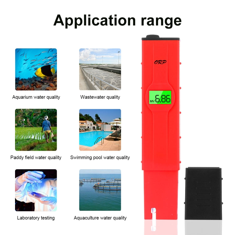 ORP-2069 Digital Red Pen Tester Water Quantity Pool Tester ORP Meter With Backlight Water Quality Monitor ORP Meter