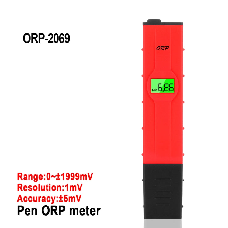 ORP-2069 Digital Red Pen Tester Water Quantity Pool Tester ORP Meter With Backlight Water Quality Monitor ORP Meter