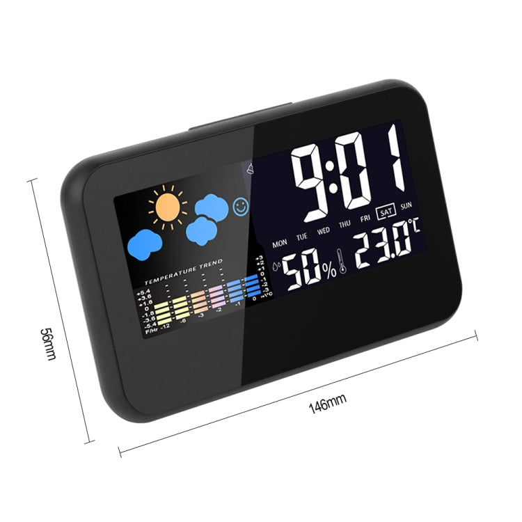 CJ2618T Weather Station Wireless Multifunctio Indoor Sensor Color Thermometer Hygrometer Digital Alarm Clock Barometer Forecast Meter