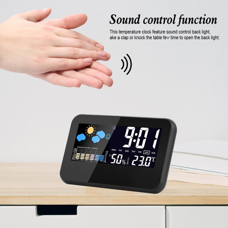 CJ2618T Weather Station Wireless Multifunctio Indoor Sensor Color Thermometer Hygrometer Digital Alarm Clock Barometer Forecast Meter