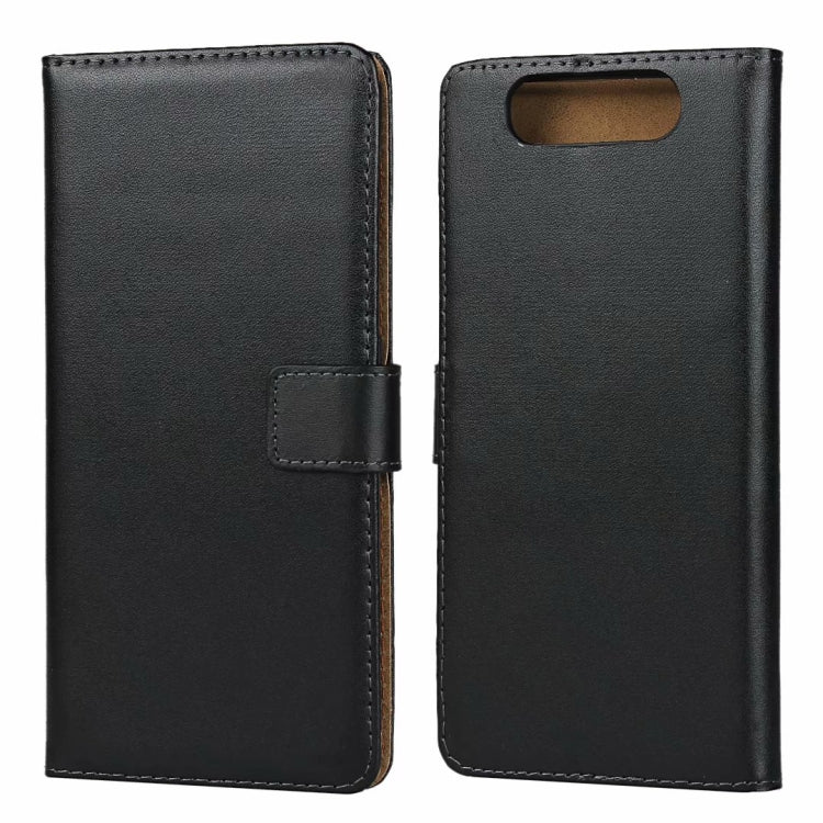 Horizontal Flip Leather Case for Galaxy A80 / A90, with Magnetic Buckle & Holder & Card Slot & Wallet(Black)