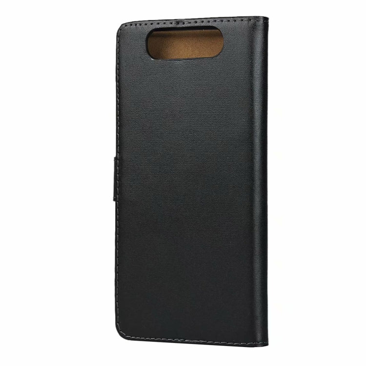 Horizontal Flip Leather Case for Galaxy A80 / A90, with Magnetic Buckle & Holder & Card Slot & Wallet(Black)