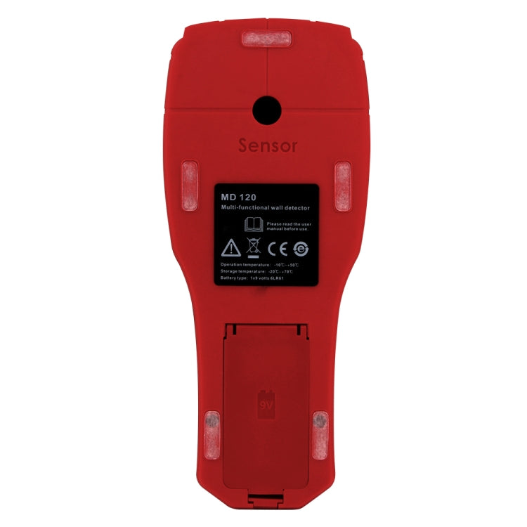 MD120 Multi-functional Wall Detector Find Metal Sensor Professional Handheld Wall Tester For Plastic Pipe Electric Wire