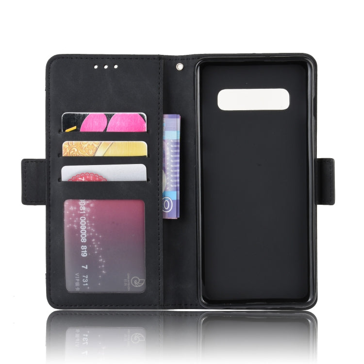 Wallet Style Skin Feel Calf Pattern Leather Case for Galaxy S10+, with Separate Card Slot