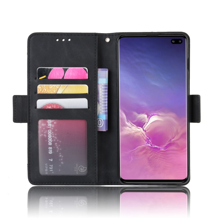 Wallet Style Skin Feel Calf Pattern Leather Case for Galaxy S10+, with Separate Card Slot