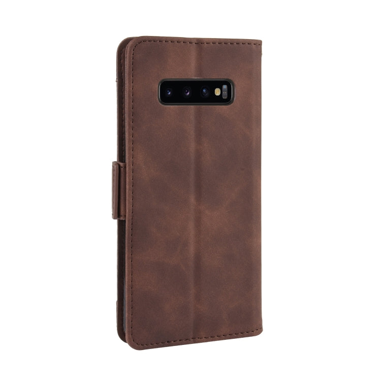 Wallet Style Skin Feel Calf Pattern Leather Case for Galaxy S10+, with Separate Card Slot