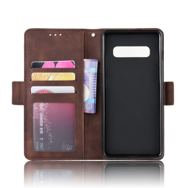 Wallet Style Skin Feel Calf Pattern Leather Case for Galaxy S10+, with Separate Card Slot