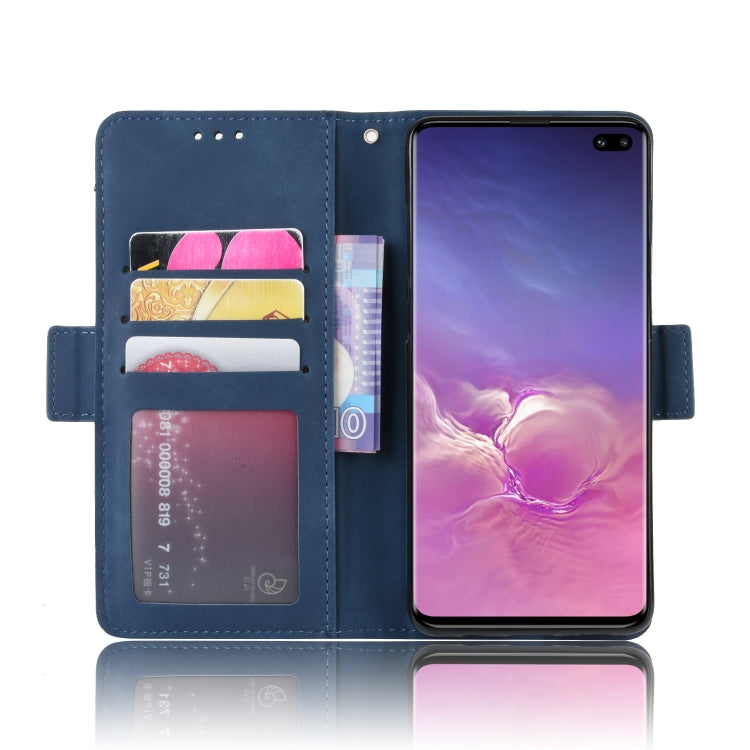 Wallet Style Skin Feel Calf Pattern Leather Case for Galaxy S10+, with Separate Card Slot