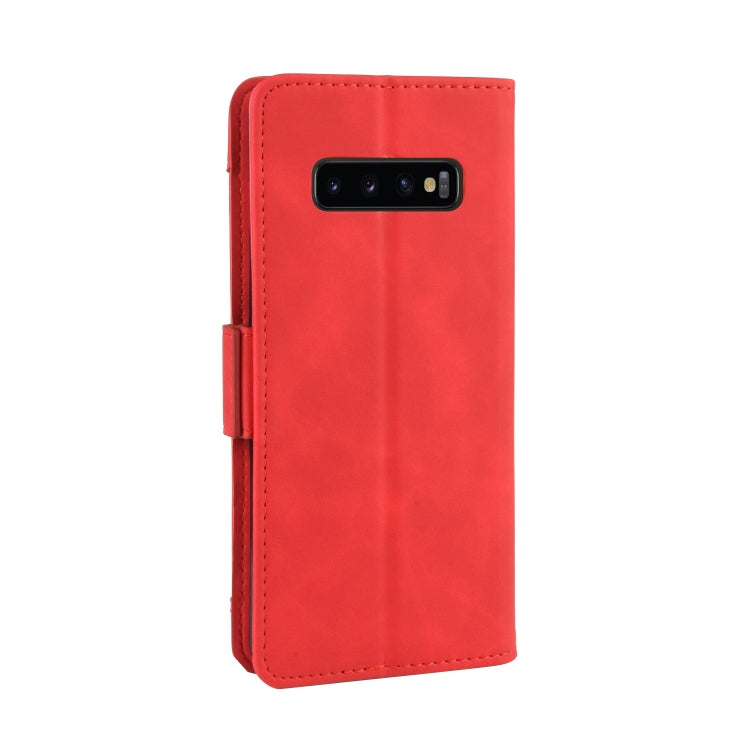 Wallet Style Skin Feel Calf Pattern Leather Case for Galaxy S10+, with Separate Card Slot