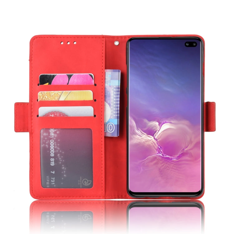 Wallet Style Skin Feel Calf Pattern Leather Case for Galaxy S10+, with Separate Card Slot