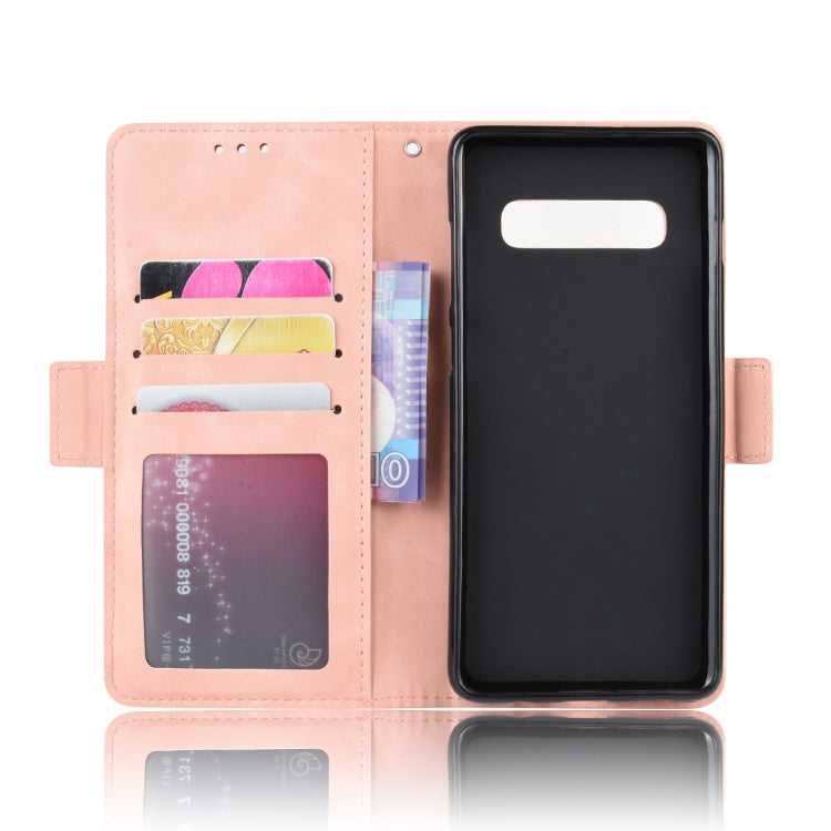 Wallet Style Skin Feel Calf Pattern Leather Case for Galaxy S10+, with Separate Card Slot