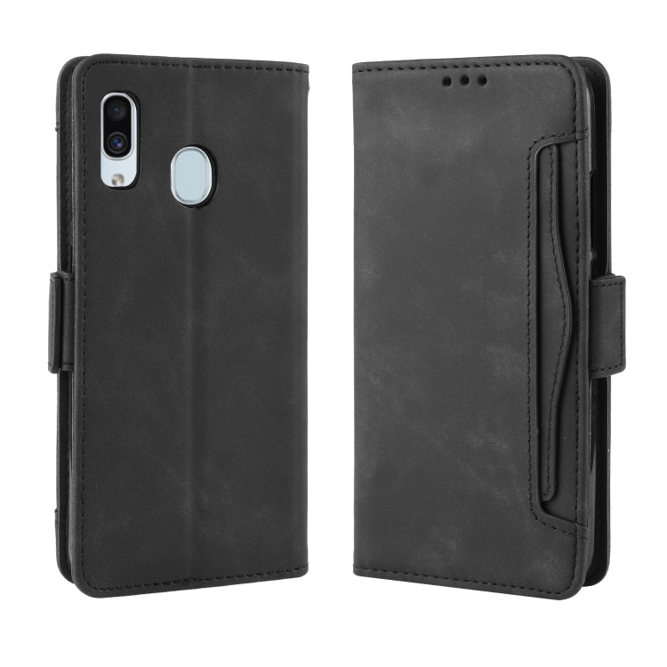 Wallet Style Skin Feel Calf Pattern Leather Case For Galaxy A40,with Separate Card Slot