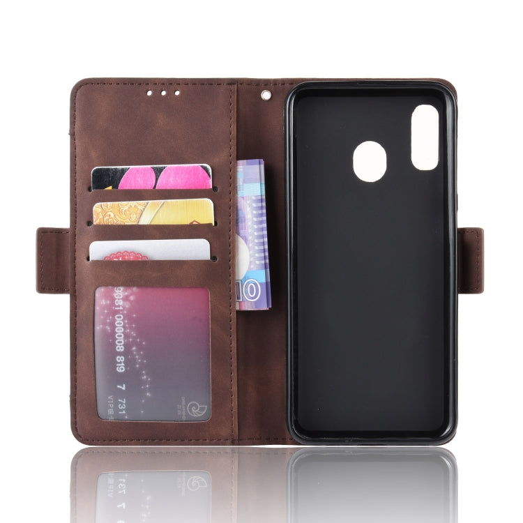 Wallet Style Skin Feel Calf Pattern Leather Case For Galaxy A40,with Separate Card Slot