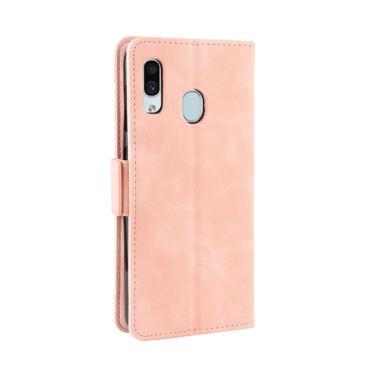 Wallet Style Skin Feel Calf Pattern Leather Case For Galaxy A40,with Separate Card Slot