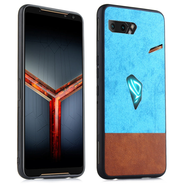 Shockproof Color Matching Denim PC + PU + TPU Protective Case For Asus ROG Phone II ZS660KL