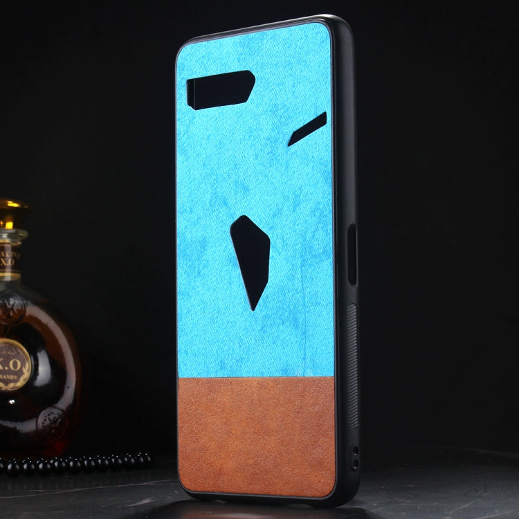 Shockproof Color Matching Denim PC + PU + TPU Protective Case For Asus ROG Phone II ZS660KL