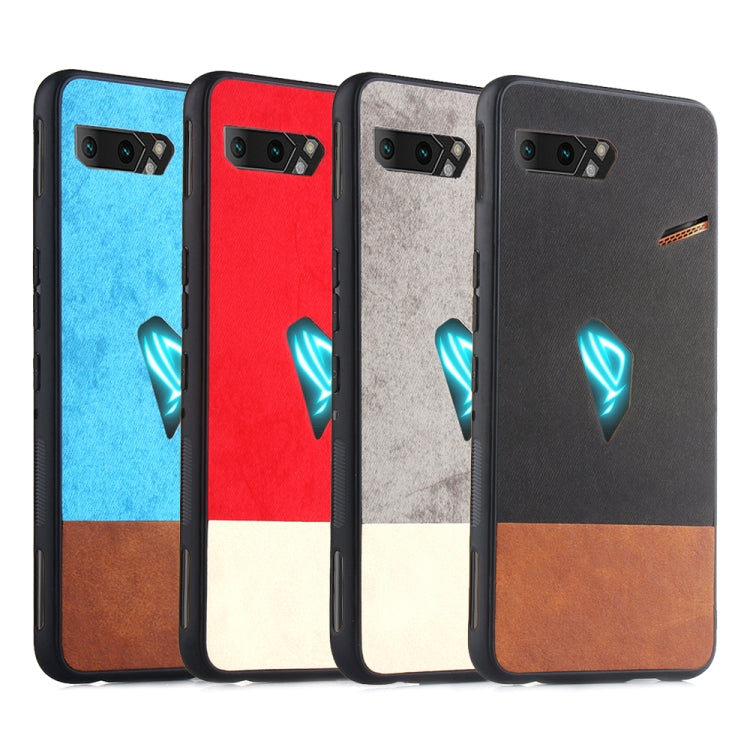 Shockproof Color Matching Denim PC + PU + TPU Protective Case For Asus ROG Phone II ZS660KL