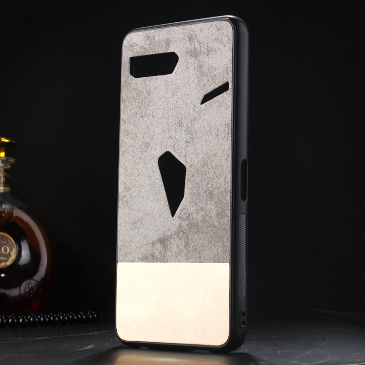 Shockproof Color Matching Denim PC + PU + TPU Protective Case For Asus ROG Phone II ZS660KL