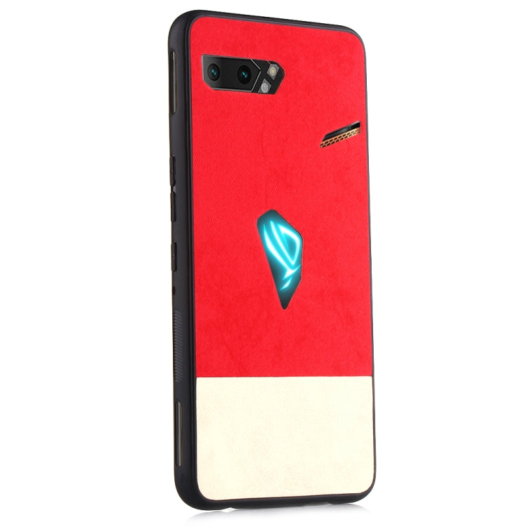 Shockproof Color Matching Denim PC + PU + TPU Protective Case For Asus ROG Phone II ZS660KL