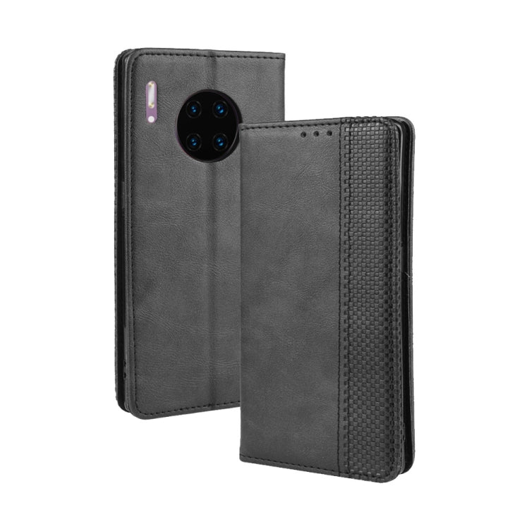 Magnetic Buckle Retro Crazy Horse Texture Horizontal Flip Leather Case for Huawei Mate 30 Pro , with Holder & Card Slots & Photo Frame