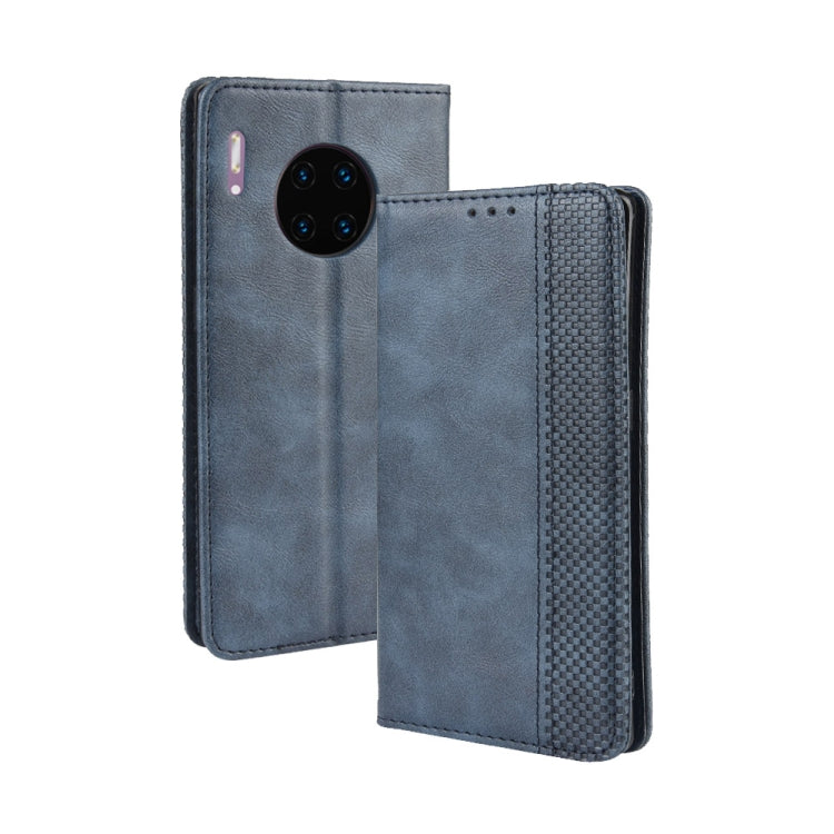 Magnetic Buckle Retro Crazy Horse Texture Horizontal Flip Leather Case for Huawei Mate 30 Pro , with Holder & Card Slots & Photo Frame