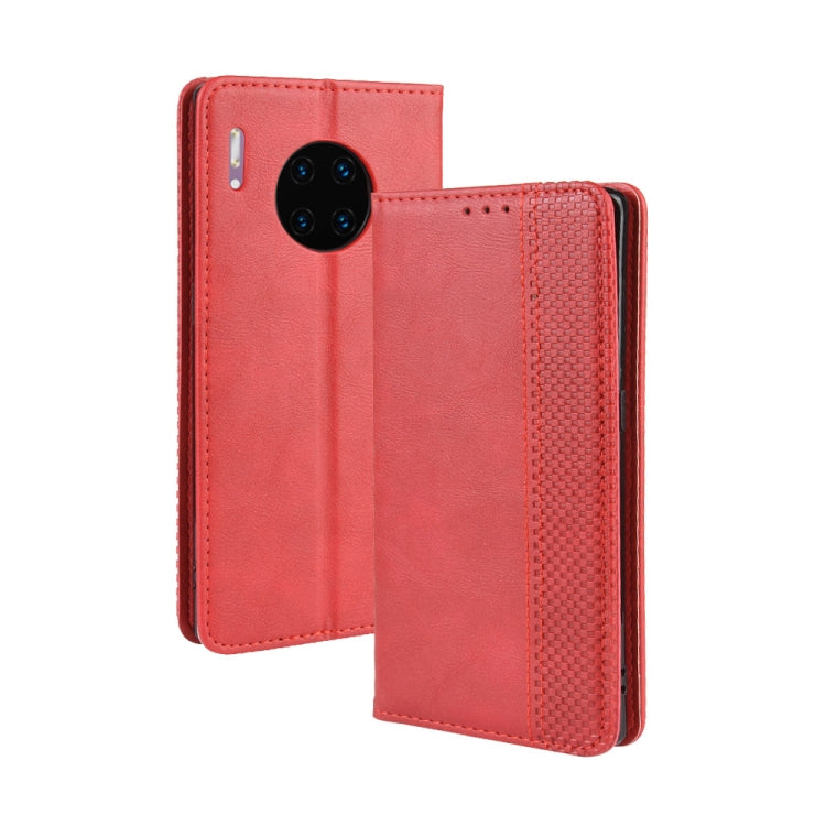 Magnetic Buckle Retro Crazy Horse Texture Horizontal Flip Leather Case for Huawei Mate 30 Pro , with Holder & Card Slots & Photo Frame