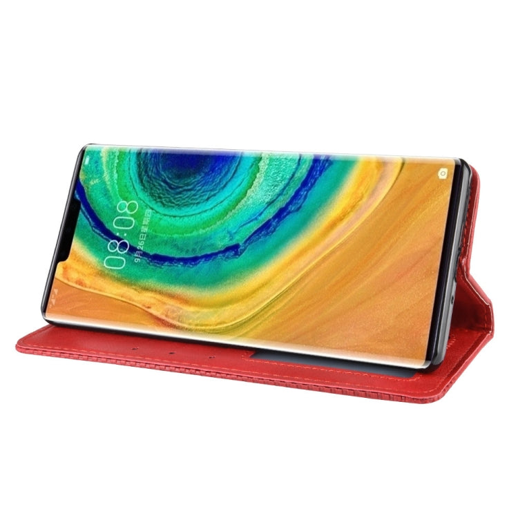 Magnetic Buckle Retro Crazy Horse Texture Horizontal Flip Leather Case for Huawei Mate 30 Pro , with Holder & Card Slots & Photo Frame