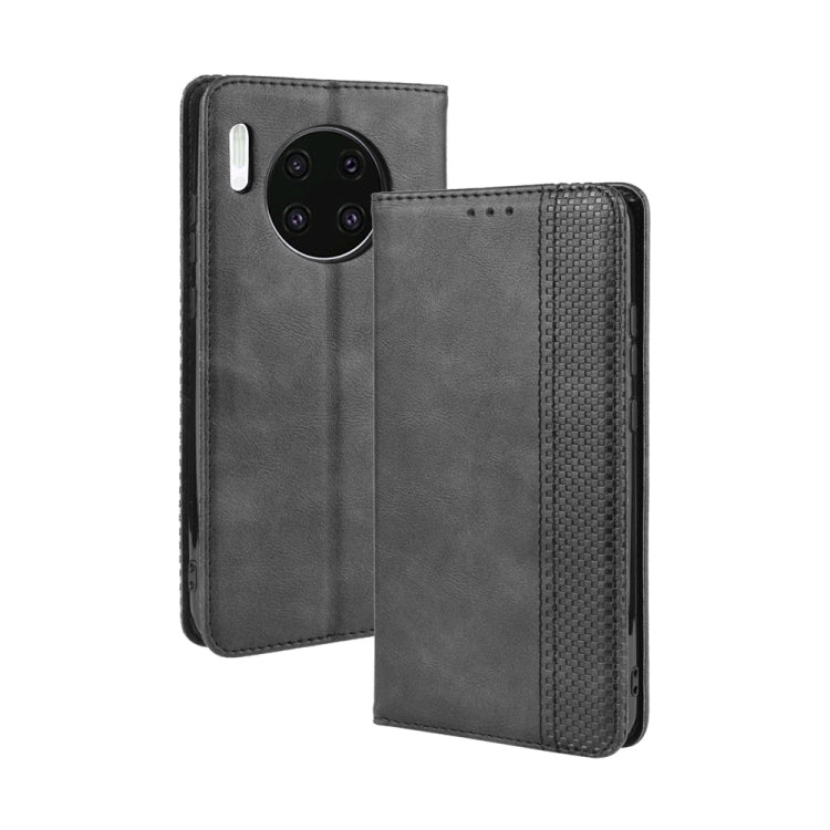 Magnetic Buckle Retro Crazy Horse Texture Horizontal Flip Leather Case for Huawei Mate 30  , with Holder & Card Slots & Photo Frame