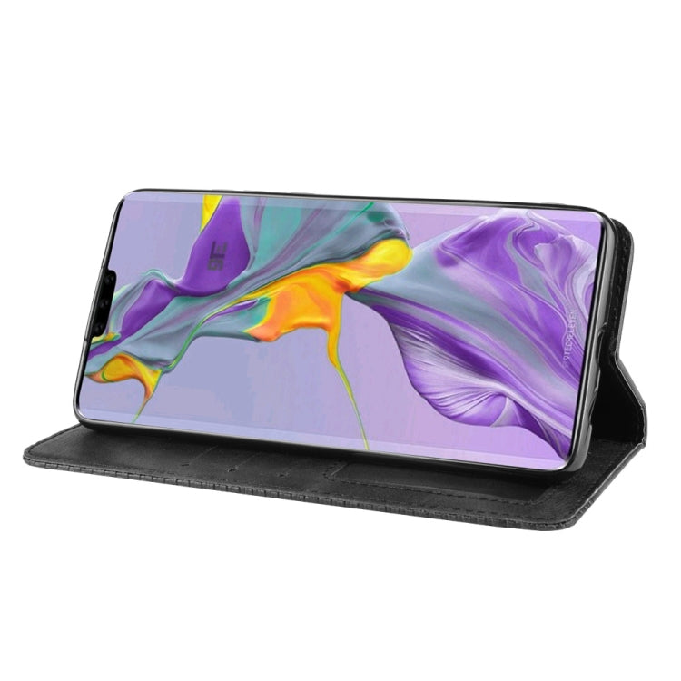 Magnetic Buckle Retro Crazy Horse Texture Horizontal Flip Leather Case for Huawei Mate 30  , with Holder & Card Slots & Photo Frame