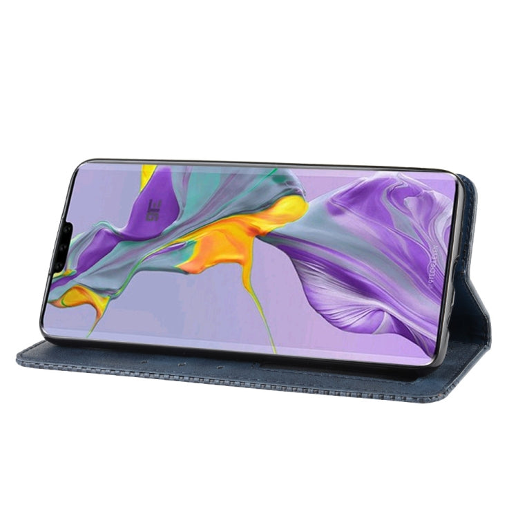 Magnetic Buckle Retro Crazy Horse Texture Horizontal Flip Leather Case for Huawei Mate 30  , with Holder & Card Slots & Photo Frame