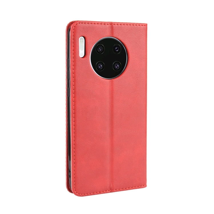 Magnetic Buckle Retro Crazy Horse Texture Horizontal Flip Leather Case for Huawei Mate 30  , with Holder & Card Slots & Photo Frame