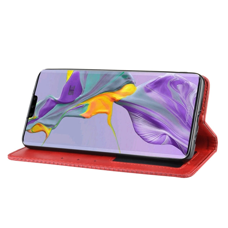 Magnetic Buckle Retro Crazy Horse Texture Horizontal Flip Leather Case for Huawei Mate 30  , with Holder & Card Slots & Photo Frame