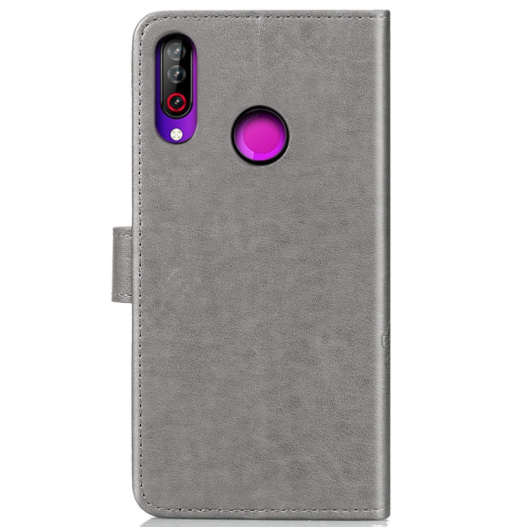 For LG W30  Lucky Clover Pressed Flowers Pattern Leather Case  , with Holder & Card Slots & Wallet & Hand Strap