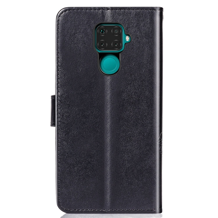 For Huawei Mate 30 Lite / Nova 5i Pro Lucky Clover Pressed Flowers Pattern Leather Case , with Holder & Card Slots & Wallet & Hand Strap