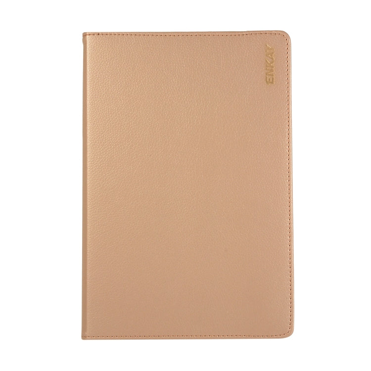 ENKAY 360 Degree Rotation Lichi Texture Leather Case with Holder for Samsung Galaxy Tab S6 10.5 T860 / T865