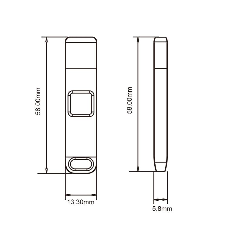 JEDX-P1S High Speed USB 2.0 Transmission Metal 32GB Fingerprint Encryption USB Disk