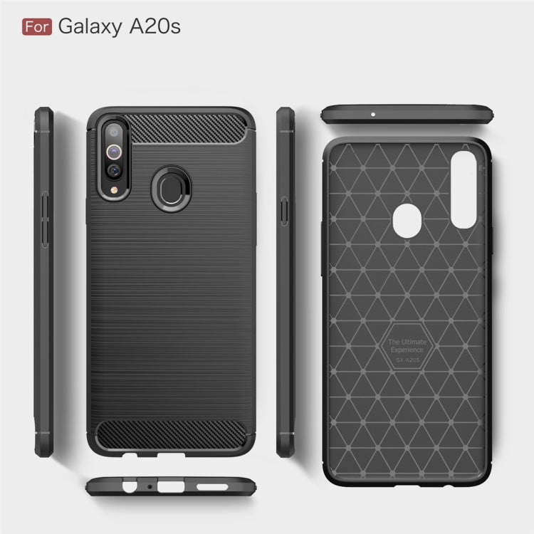 Brushed Texture Carbon Fiber TPU Case for Galaxy A20s