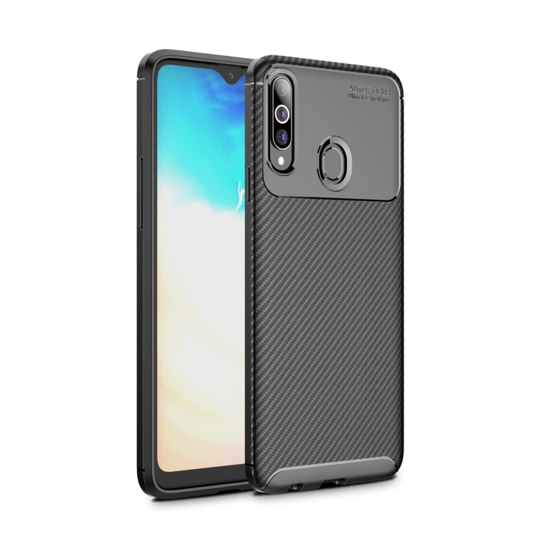 Beetle Series Carbon Fiber Texture Shockproof TPU Case for Galaxy A20s